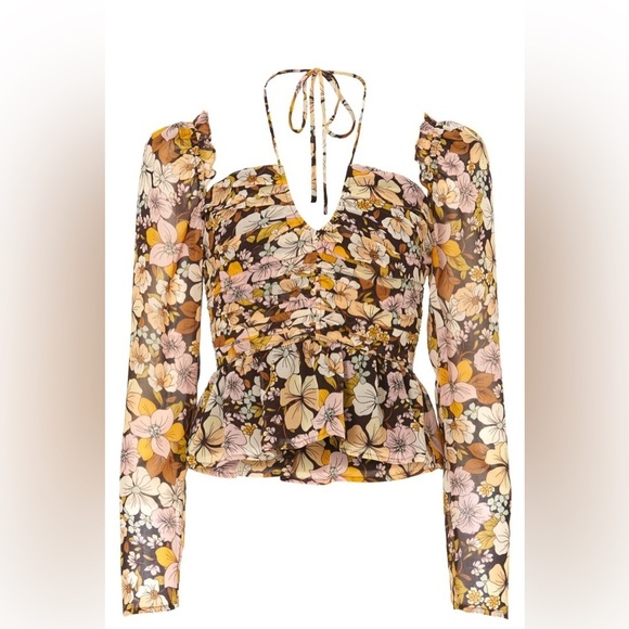 Astr Tops - Toni Top in Brown & Yellow Floral
ASTR THE LABEL XS